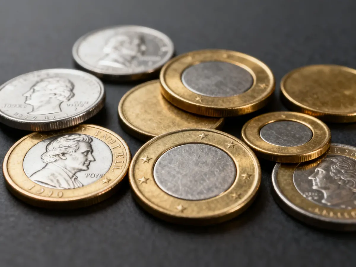 Polskie monety obiegowe wykonane z różnych stopów metali