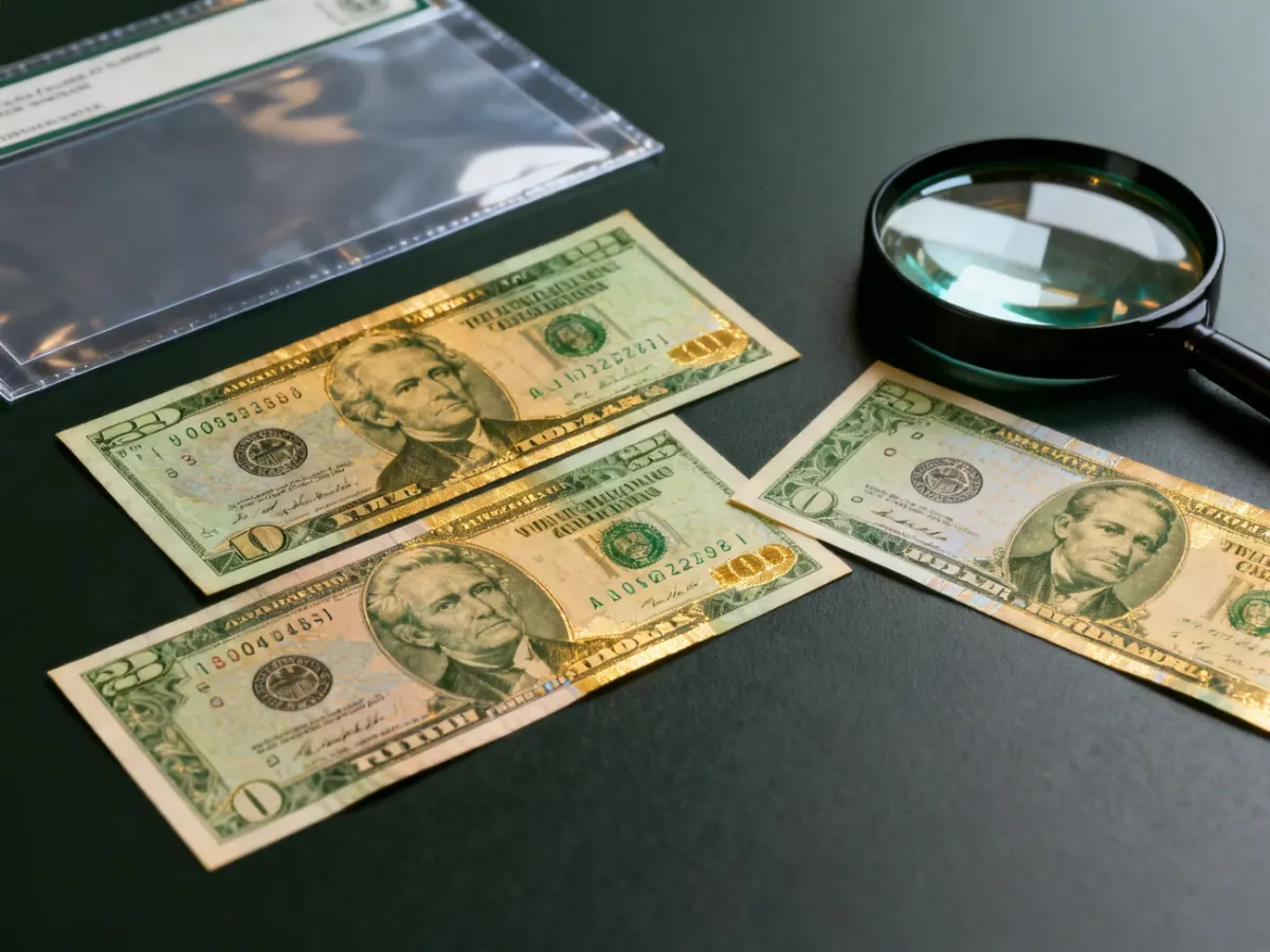 Banknoty kolekcjonerskie z nietypowymi numerami seryjnymi i błędem druku