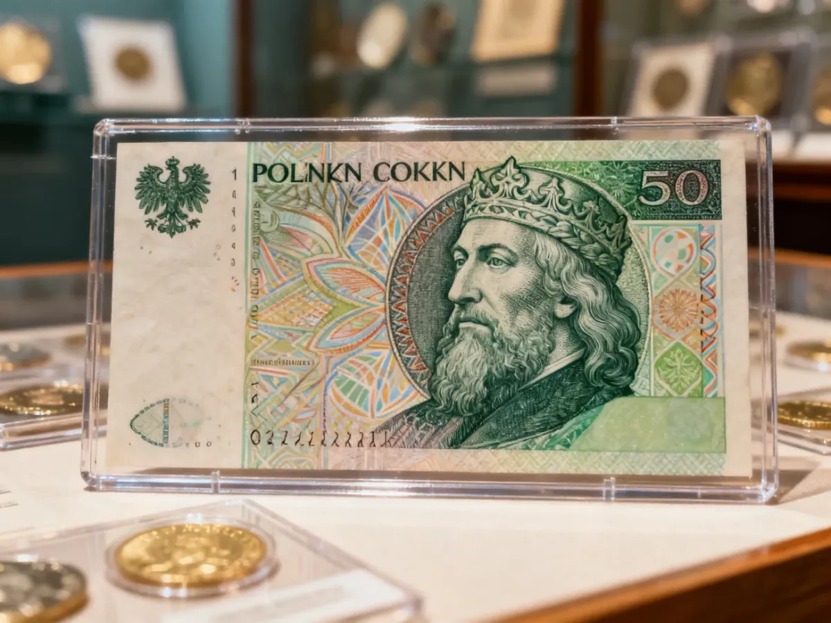 Artystyczny banknot kolekcjonerski w ochronnej oprawie